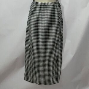 St Michael from Marks & Spencer, Wrap Skirt, Size UK 10, Black 7 White
